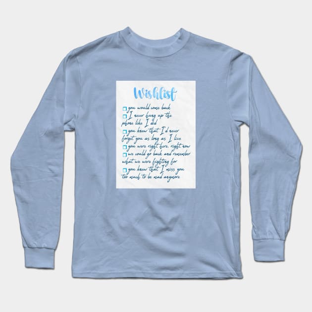 I wish you would (taylors version) Long Sleeve T-Shirt by sadieillust